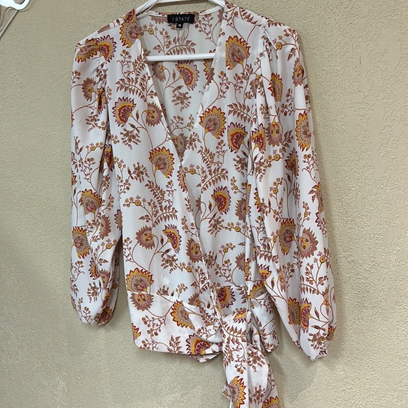 1. State womans Wonderlust wrap top color gold sun size M - Picture 4 of 7